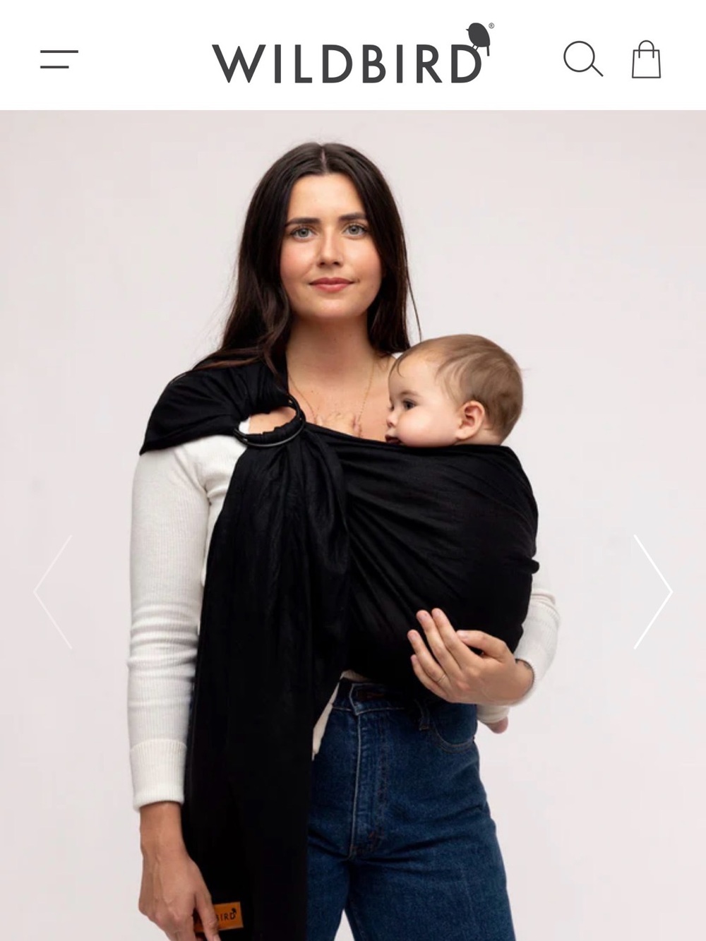 Wildbird • Linen Infant Sling • Black Linen